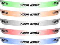 Image 1 of Lightning Visor Sticker (Set of 2)
