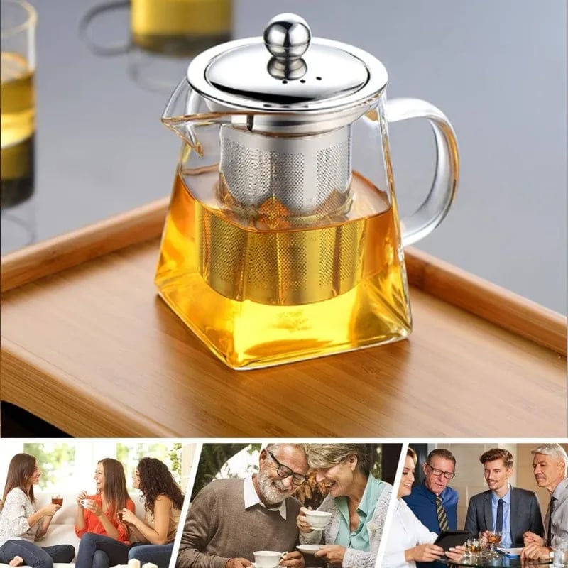 Teapot Glass Tea Infusers Stainless Steel Heat Resistant Glass Teapot Stove top