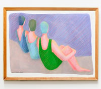 Image 1 of One swimmer in green LIMITED EDITION PRINT