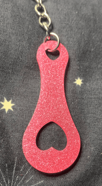 Jeton de caddie coeur rose