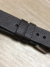 Image 4 of Dark Brown French Grained Calfskin Watch Strap