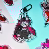 Image 3 of Hazbin Hotel acrylic keychains  ☆ Part 2 [Charlie, Husk, Angel Dust]