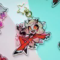 Image 2 of Hazbin Hotel acrylic keychains  ☆ Part 2 [Charlie, Husk, Angel Dust]