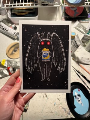 Image of moon pie mothman print 