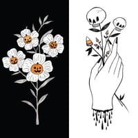 Image 1 of spooky florals - 5x7 print