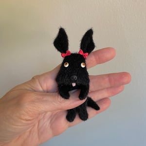 Image of Bitty Floppy Scottie Pup in Black