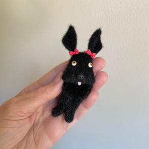 Image of Bitty Floppy Scottie Pup in Black