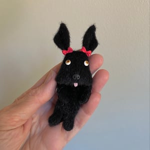 Image of Bitty Floppy Scottie Pup in Black