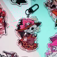 Image 2 of Hazbin Hotel acrylic keychains  ☆ Part 1 [Rosie, Alastor, Lucifer] 