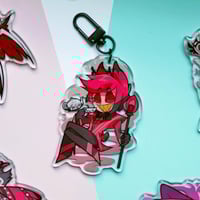 Image 3 of Hazbin Hotel acrylic keychains  ☆ Part 1 [Rosie, Alastor, Lucifer] 