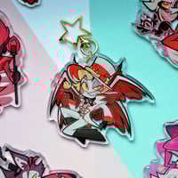 Image 4 of Hazbin Hotel acrylic keychains  ☆ Part 1 [Rosie, Alastor, Lucifer] 