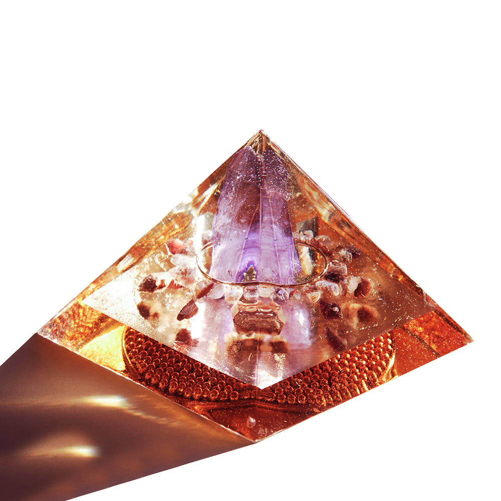 Image of Large:  Violet Flame Aura Quartz/Super Seven/Rodolite Garnet/Gd - 3