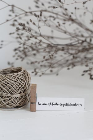 Image of Etiquette 'La vie est faite de petits bonheurs'