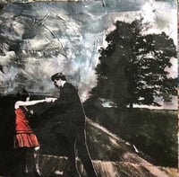 Image 1 of A Tango at Dusk quality art print mounted on  cradled wood 