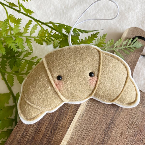 Image of Croissant felt decoration