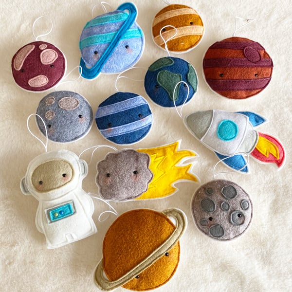 Image of The Space Collection felt decorations