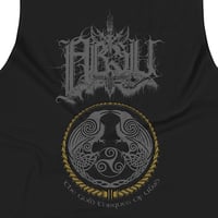 Image 2 of ABSU - THE GOLD TORQUES OF ULAID (GREY & GOLD PRINT) MUSCLE SHIRT