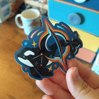 Image 2 of Galactic Orca Sticker