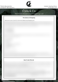 Cyra & Co.'s Hormone Balancing Shopping List