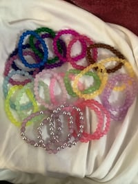 Image 1 of Random Colors 8mm Beaded Bracelets (Mixture) 