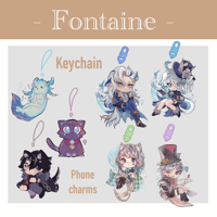 Image 1 of Foutaine Character Keychain + Phone charm