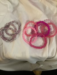 Image 2 of Random Colors 8mm Beaded Bracelets (Mixture) 