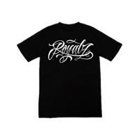 BLACK/WHITE ROYALZ SCRIPT TEE 