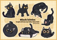 Black Kitty Stickersheet 