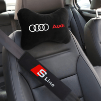 Image 1 of AUDI S-line headrest pillows and seat belt pads