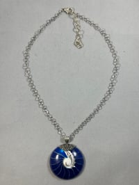 Image 1 of Seashell and blue quartz necklace