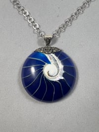 Image 2 of Seashell and blue quartz necklace