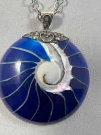 Image 5 of Seashell and blue quartz necklace