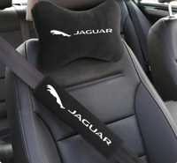 Image 1 of Jaguar headrest pillows and seat belt pads