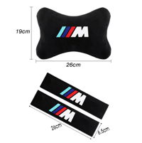 Image 2 of BMW M headrest pillows and seat belt pads