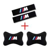 Image 3 of BMW M headrest pillows and seat belt pads