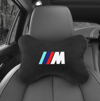 Image 4 of BMW M headrest pillows and seat belt pads