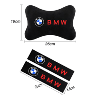Image 2 of BMW headrest pillows and seat belt pads