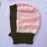 pink + white balaclava