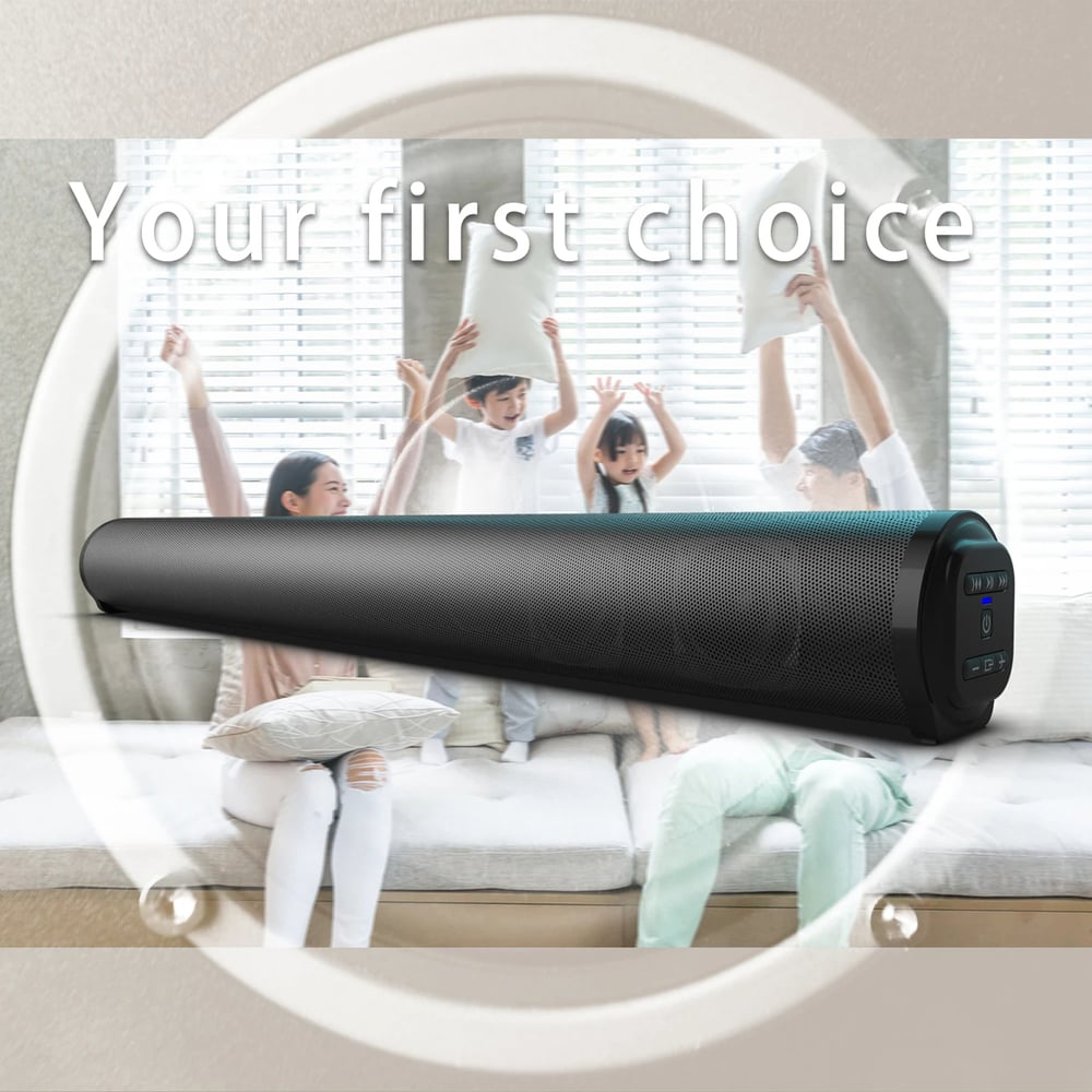 20W Wireless Bluetooth Sound Bar Speaker System Surround Stereo for TV & Projector