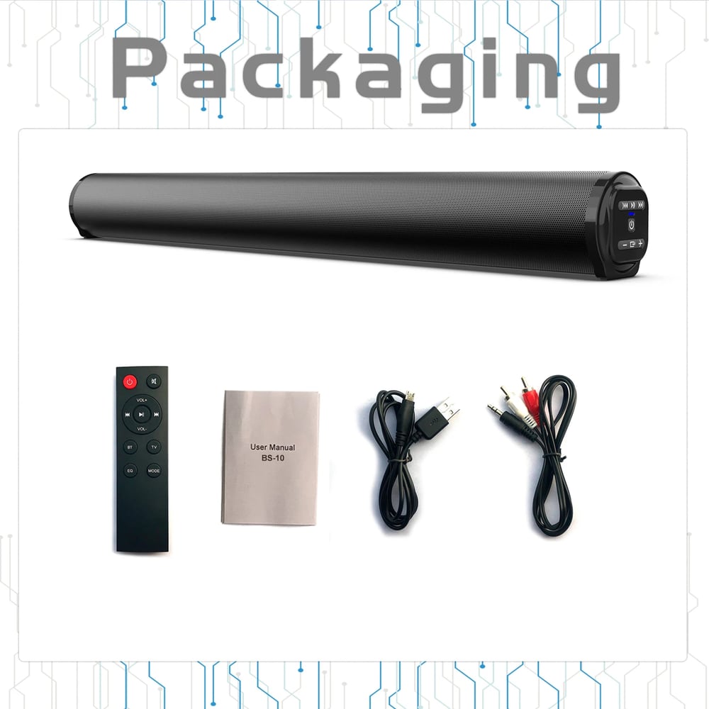 20W Wireless Bluetooth Sound Bar Speaker System Surround Stereo for TV & Projector