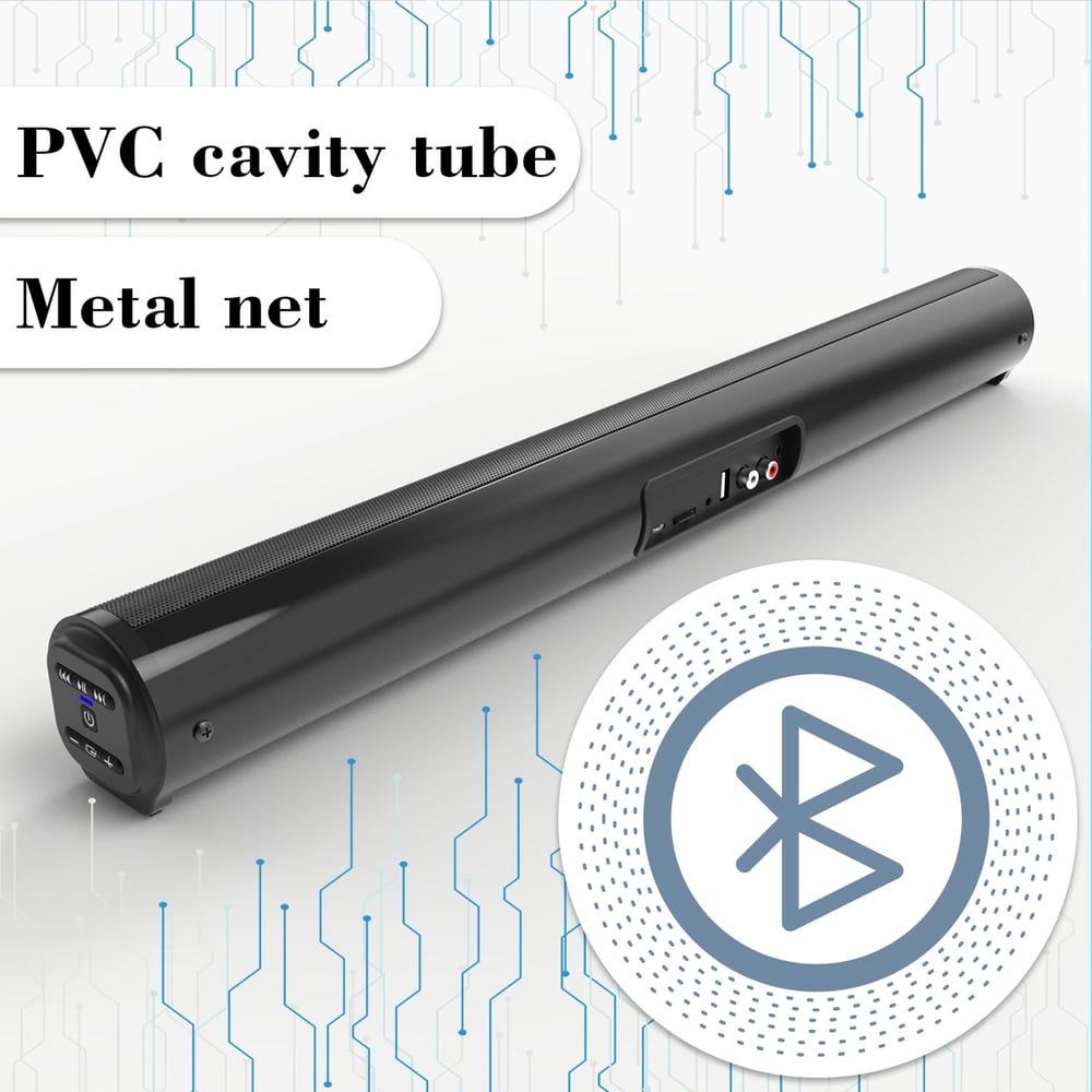 20W Wireless Bluetooth Sound Bar Speaker System Surround Stereo for TV & Projector