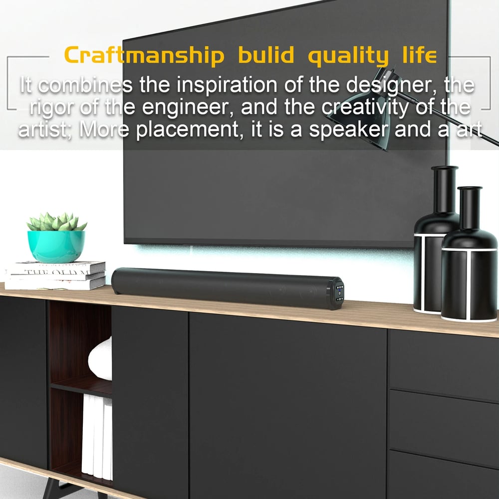 20W Wireless Bluetooth Sound Bar Speaker System Surround Stereo for TV & Projector