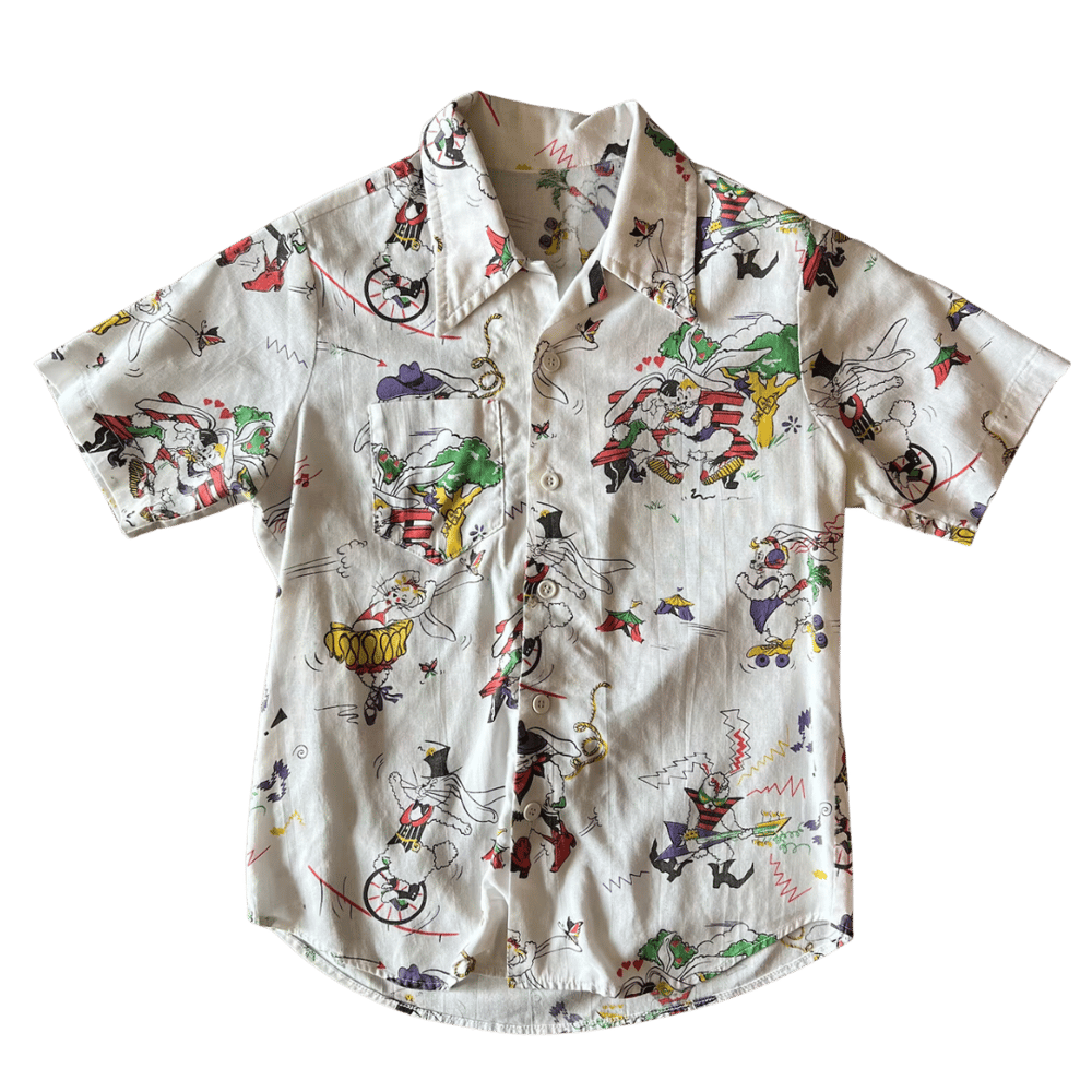Image of CARTOON RABBIT BUTTON UP