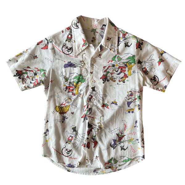 Image of CARTOON RABBIT BUTTON UP