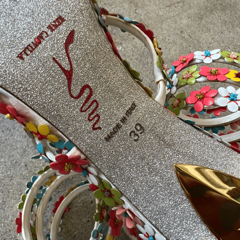 Image of RENÉ CAOVILLA FLORAL HEELS