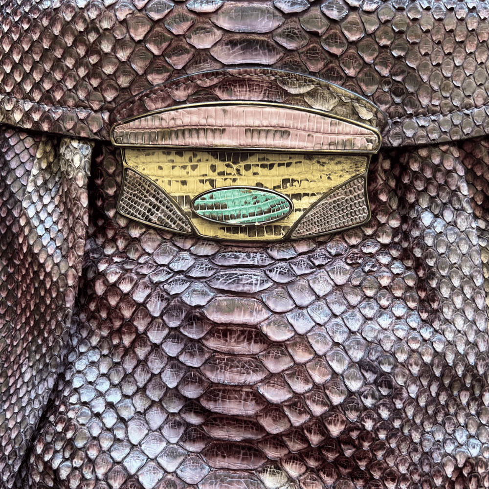 Image of PRADA PYTHON SHOULDER BAG