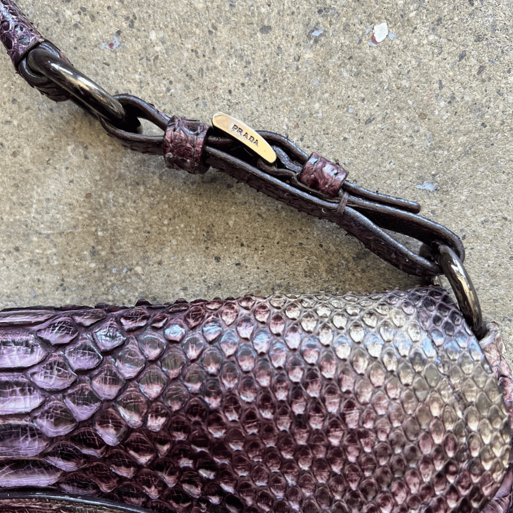 Image of PRADA PYTHON SHOULDER BAG