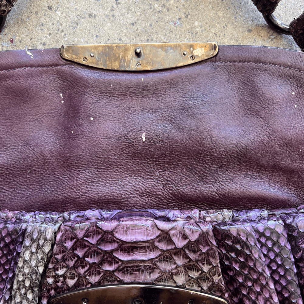 Image of PRADA PYTHON SHOULDER BAG