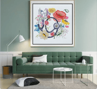 Image 4 of Blooming Stethoscope - Poster Print