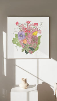 Image 5 of Heart Blooms- Poster Print